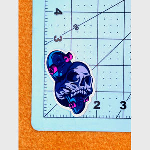 Skateboard Skull High Quality Water Resistant Sticker Decal